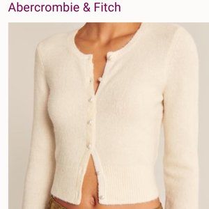 Abercrombie Slim Fluffy Button Through Cardigan